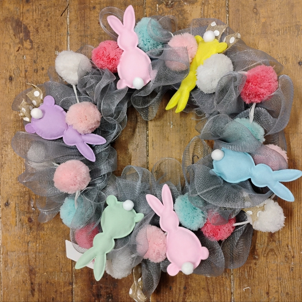 Handmade Easter Mesh Wreath